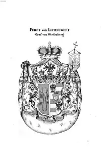 Estates Prints: Lichnowsky Grf von Werdenberg Tyroff HA refers to a noble family or historical figure associated with European