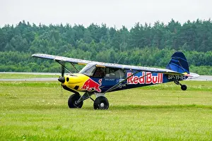Fuselage Prints: Liepaja, Latvia- August 06, 2023: Cub Crafters Carbon Cub plane SP-YHB at airshow