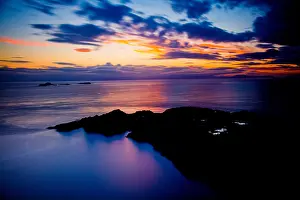 Long Exposure Prints: Last light from day to night, a long exposure photo captured at Shulista Point