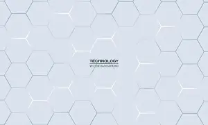 Hexagonal Prints: Light gray hexagonal technology vector abstract background
