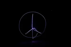 Vibrant Color Prints: Light painting of a peace sign in Idaho