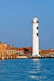 Lagoon Island Prints: The lighthouse on the island of Murano, Venice, Italy