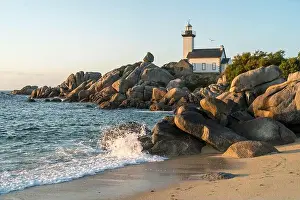 White Water Prints: Lighthouse Phare de Pontusval in Brittany, France