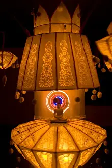 Full Moon Prints: The lights and lanterns signify the celebration of vesak - the birth