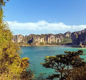 Krabi Prints: Limestone karsts landscape Railay beach nature scenery