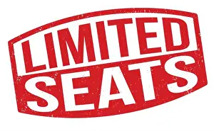 Booking Prints: Limited seats grunge rubber stamp on white background, vector illustration