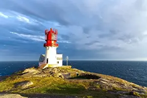 Lindesnes Lighthouse on the southernmost point of Norway Europe beautiful Nature Norway landscape panorama