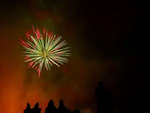 Multi Colored Prints: Lindfield Fireworks 2018