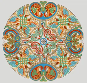 Meditate Prints: lindisfarne Spode china plates with Celtic designs inspired by the Christian Gospels