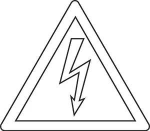 Bolt Prints: Linear Sign of danger high voltage symbol