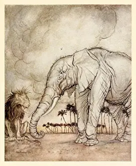 Moral Prints: The Lion, Jupiter and the Lion fable by Aesop (circa 600BC)