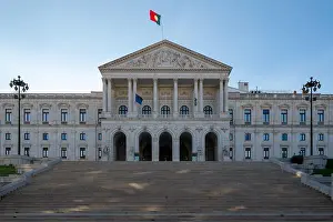 Council Prints: Lisbon, Portugal - Aug 19, 2024: Assembly of the Republic in Lisbon