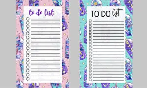 Memo Prints: List TO DO with, check list, Layout sheet with place for notes and thinks