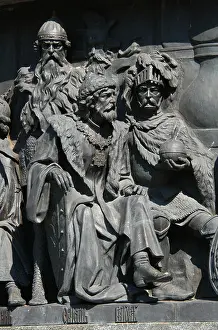 Lithuania Prints: Lithuanian princes Gediminas, Algirdas and Vytautas the Great