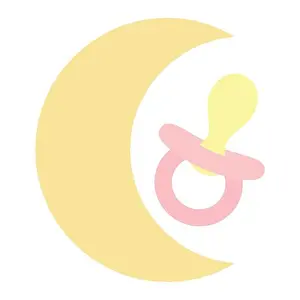 Pacifier Prints: little baby pacifier with moon icon vector illustration design