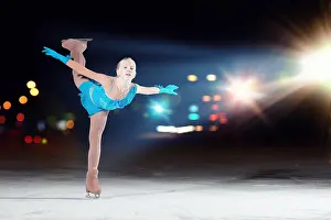 Flexibility Prints: Little girl figure skating