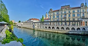 Ljubljana Prints: Ljubljanica river in Ljubljana, Slovenia