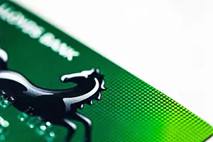 Cashless Prints: Lloyds bank black horse debit card, Visa card