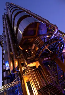 Lloyds Prints: Lloyds of London at night Based in the City of London
