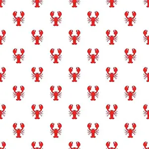 Claw Prints: Lobster pattern, cartoon style