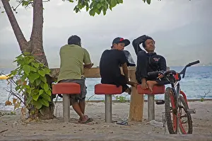 Youths Prints: Local boys waiting around, Gili Islands, Indonesia