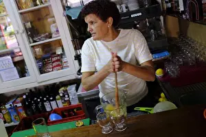 Waiter Prints: local typical poncha bar in Machico, Madeira, Portugal
