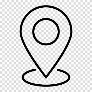 Navigate Prints: Location pin map icon. Flat design. Vector illustration sign on a transparent background
