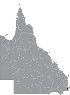 Country Road Prints: Locator map of the LOGAN CITY, QUEENSLAND