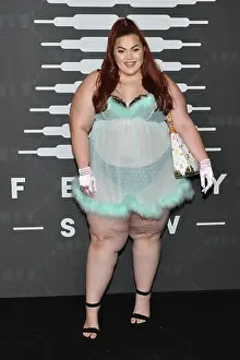 Loey Lane attends the Savage x Fenty arrivals during New York Fashion Week at Barclays Center on September 10