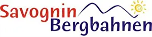 The logo for Savognin Bergbahnen represents the Swiss mountain transport company