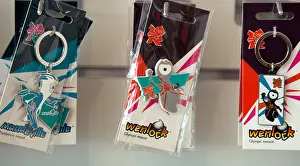 Toys Prints: London 2012 Olympics merchandise on sale in John Lewis, Oxford Street, London - key rings