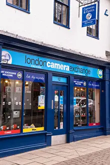 Upright Prints: The London Camera Exchange shop store in Norwich, Norfolk, England, Britain, Uk