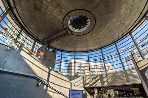 Underground Station Prints: London, England. View of the ceiling inside Canada Water underground and overground tube station