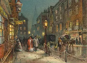 Street Light Prints: London Street during Victorian era 19th century