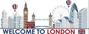 Big Ben Prints: An London Tourist Attraction Template illustration