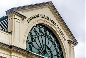 Grey Sky Prints: London Transport Museum sign on building