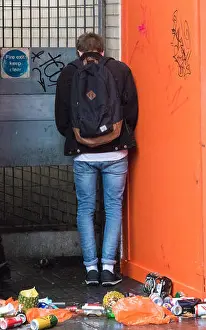 Carribean Prints: London, UK. 30th August, 2015. With toilet facilities suffering long queues