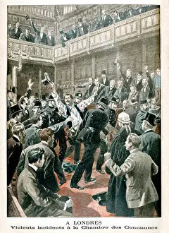 Profession Prints: In London, Violent incident in the Chamber of Commons, 1901