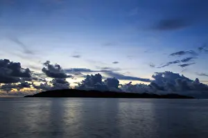 Malaysia Prints: Long exposure sunset in Kota Kinabalu with Pulau Gaya in background