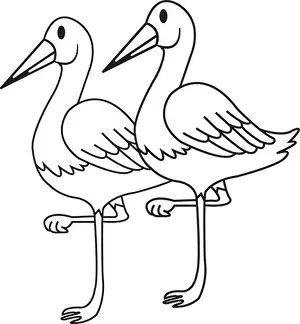 Wildlife Animals Prints: long-legged bird icon vector illustration simple design