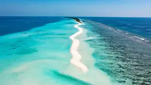 Haze Prints: Long sandbank of Dhigurah, Maldives