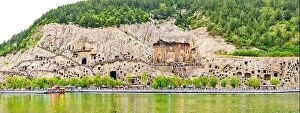Scenic Collection: Longmen Grottoes panoramic view, Luoyang, China