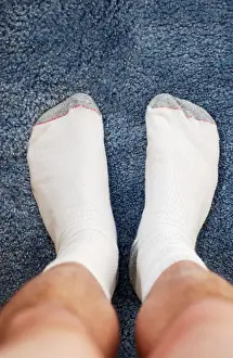 Toes Prints: Looking down at feet and socks