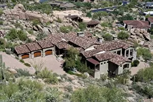 Neighbor Prints: Looking down on a multimillion dollar mansion located in Scottsdale, Arizona