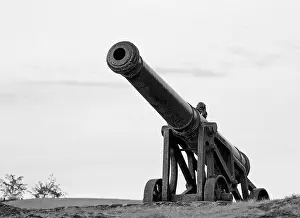 Silhouetted Prints: Looking up at the Portuguese Cannon on Calton Hill