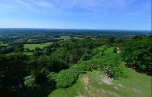 Early Morning Prints: Looking down at the Sussex countryside from Leith hill in Surrey
