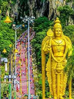 Sunrays Prints: Lord Murugan Statue, Batu Caves, Malaysia