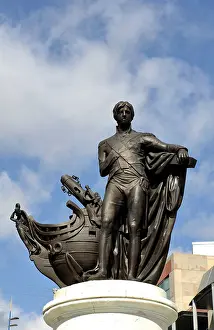 Bull Ring Prints: Lord Nelson statue, Bull Ring, Birmingham, UK
