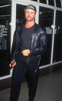 Films Prints: LOS ANGELES, CA - SEPTEMBER 19: Singer George Michael attends The Indian Runner Century City Premiere on September 19