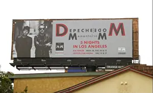 Sunset Blvd Prints: Los Angeles, California, USA 21st March 2023 Depeche Mode Memento Mori Tour Billboard on Sunset Blvd on March 21